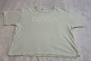 NASA light green cropped short sleeve top Size L by American Eagle Outfitters